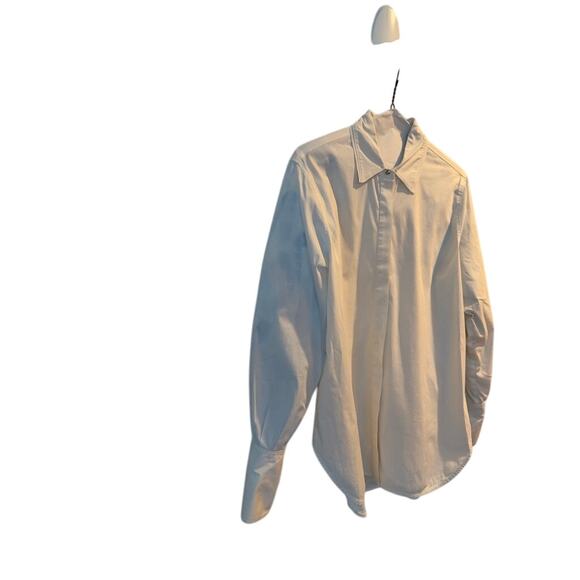 Elizabeth and James White Toggle-Cuff Stretch Cotton Shirt – XS - Picture 2 of 7